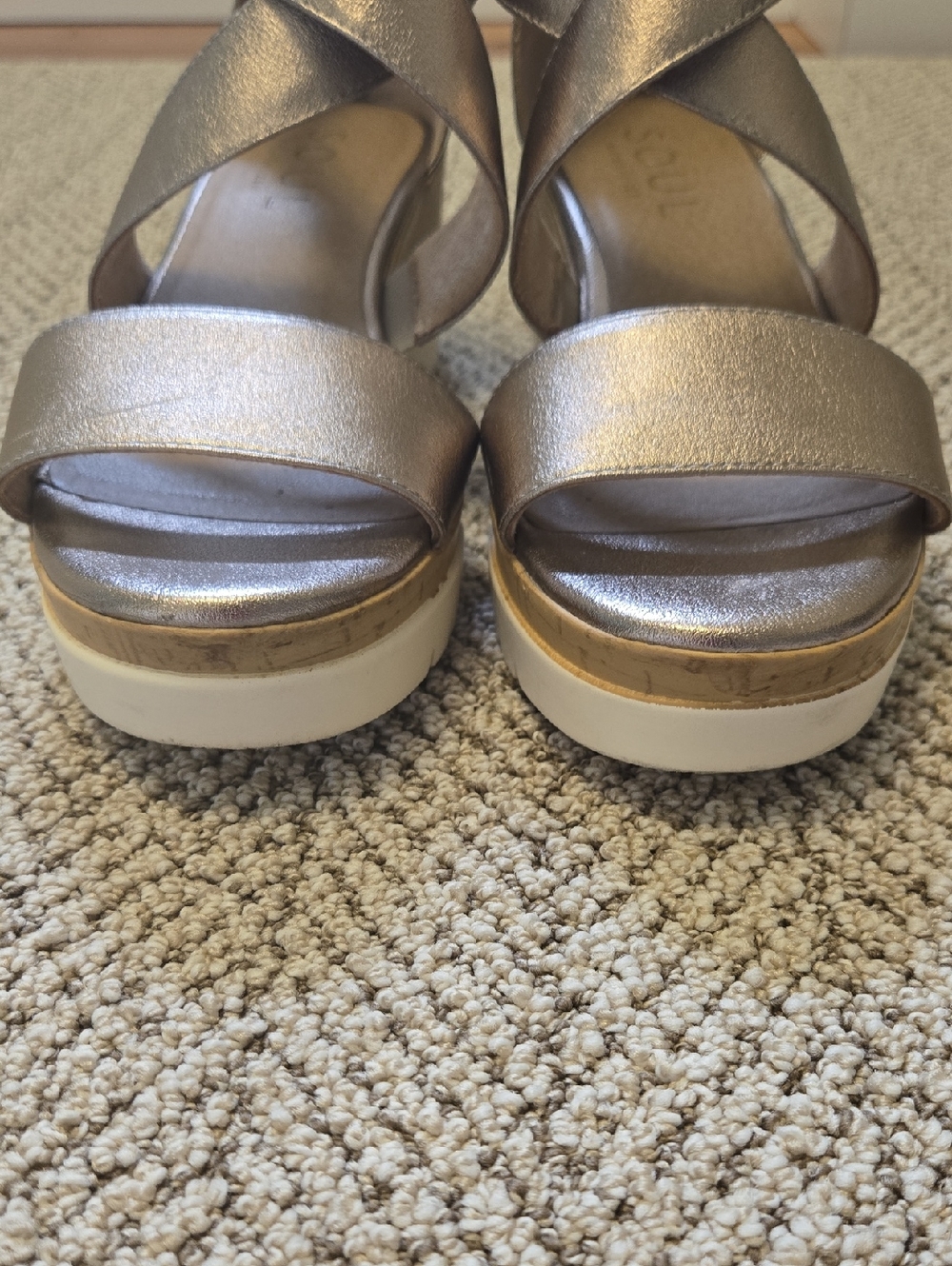 Soul Naturalizer Goodtime Ankle Strap Wedge Sandal In Warm Silver - Picture 4 of 12
